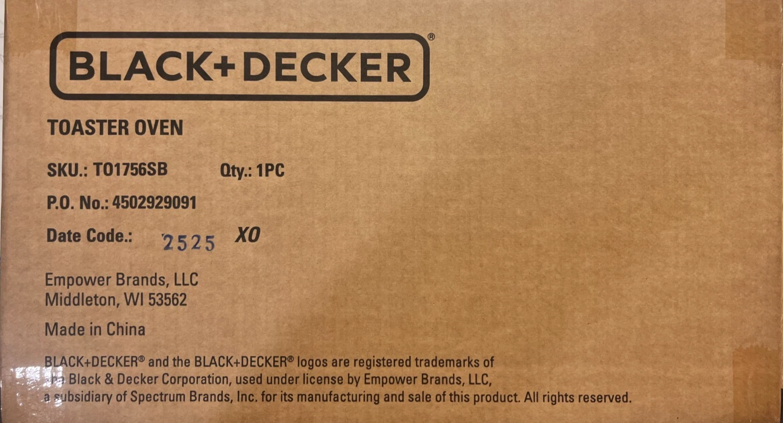 BLACK+DECKER TO1756SB 4-Slice Toaster Oven Even Toast with 4 Cooking Functions