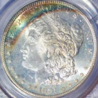 1881 S Morgan Silver Dollar - PCGS MS63 - Rainbow Toning! OGH!