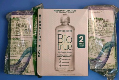 2 Unique (Ph 4Oz RGP) & 2 pack Biotrue hydration plus 10 Oz contact solution