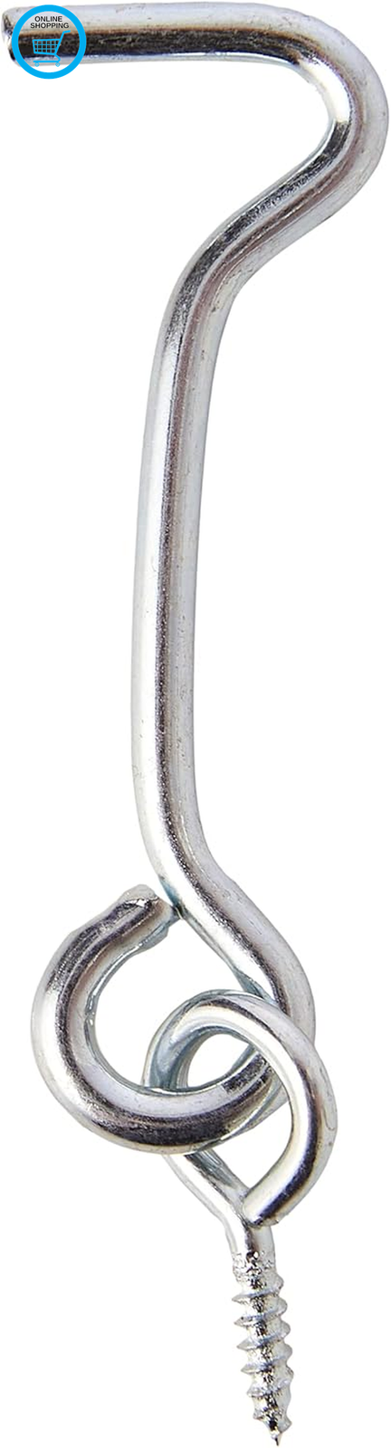 ® BH01743 (4 Pcs) Gate Hook and Eye, 50Mm (2 Inch) Bright Zinc Plated - Pack of