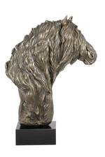 Friesenpferd II - große Pferdebüste aus Bronze auf Steinsockel, Art-Dog Preis