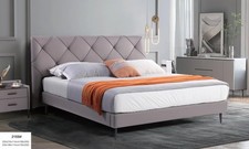 Bett 180x200cm Betten Leder Moderne Schlafzimmer M&ouml;bel Polster Design Luxus Neu