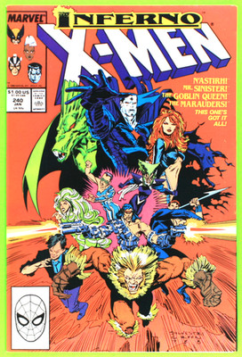 UNCANNY X-MEN #240  (MARVEL, 1989) COPPER AGE 9.6 NM+ Uncirculated unread WP