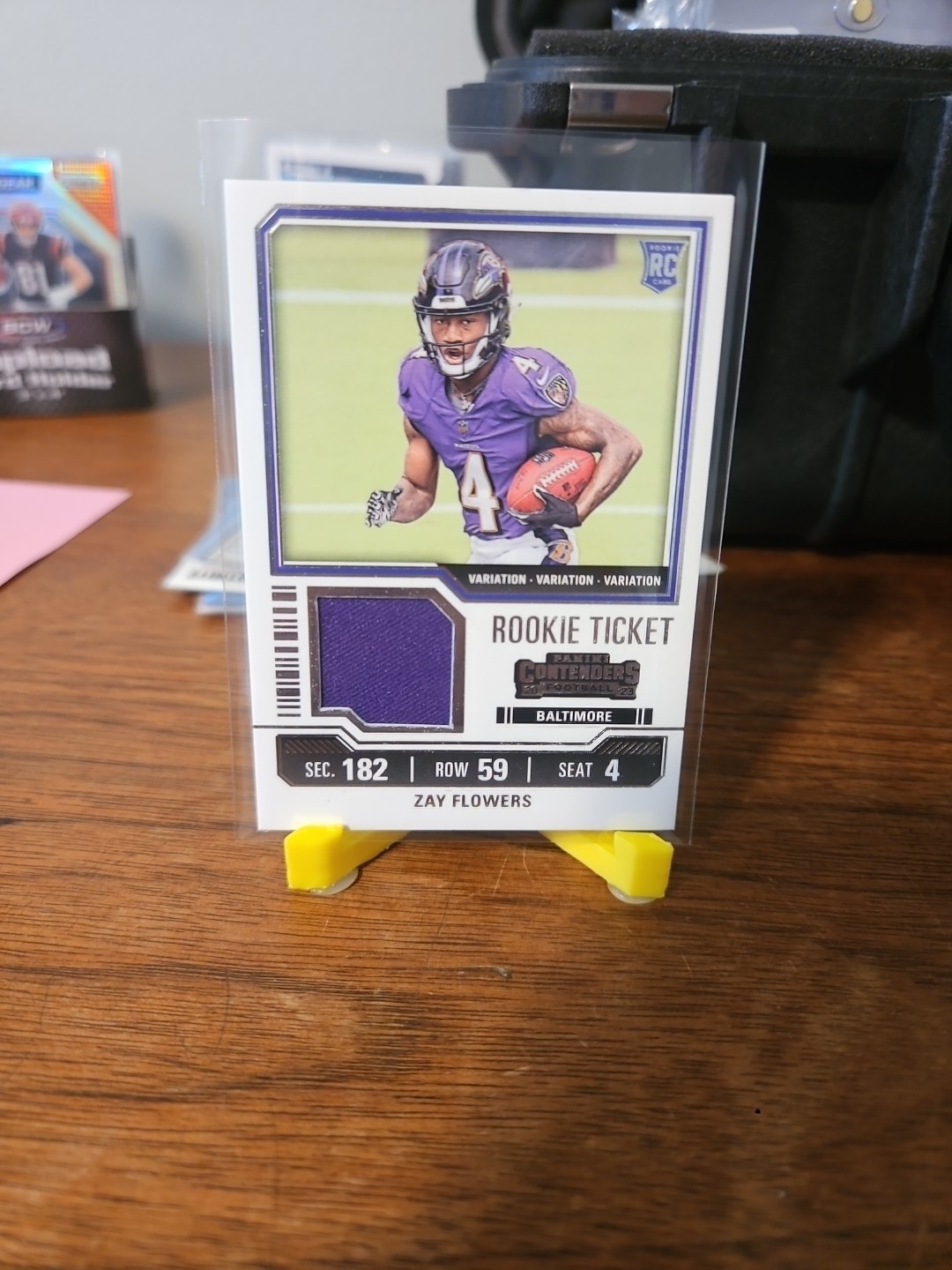 2023 Zay Flowers Contenders #TS-39 Rookie Ticket Jersey Ravens