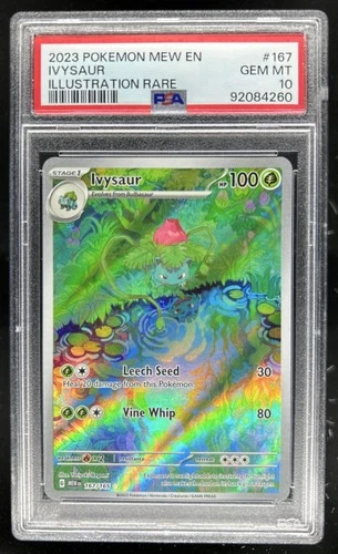 2023 Pokemon SV 151 Ivysaur Illustration Rare #167/165 PSA 10 GEM MINT