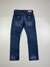 True Religion Bobby Big Jeans Boys Size 10 Blue Denim Pocketed Straight Pants