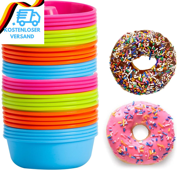 32 StüCk Donut Backform Silikon Muffinform Silikon Wiederverwendbare Backform, A-image