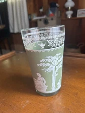 Wedgewood Jeanette Green Hellenic Pattern 16oz. Tumbler 6.5in