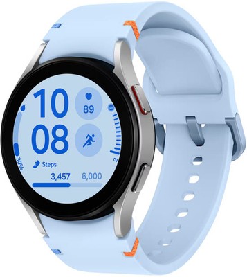 Samsung Galaxy Watch FE Smartwatch 40mm BT with Blue Band Silver  (2024)