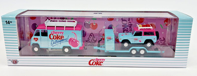 M2 Hauler 1948 Ford Parcel Truck 4X4 & 1966 Ford Bronco Cherry Coke 1:64