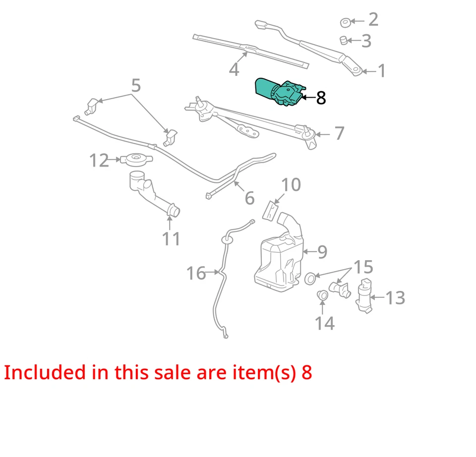 Motor limpiaparabrisas compatible con 05-08 G6 730278 Foto 3 de 4