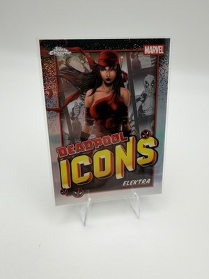 2025 Topps Chrome Marvel Deadpool Icons Elektra #DI-7 Refractor