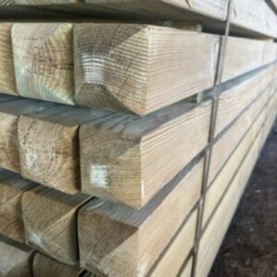 Planed All Round Redwood Pressure Treated posts 95mm x 95mm | eBay UK
