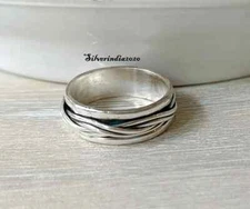 Pure Silver Spinner Ring, 925 Sterling Silver, Handmade Ring, Women  All Size