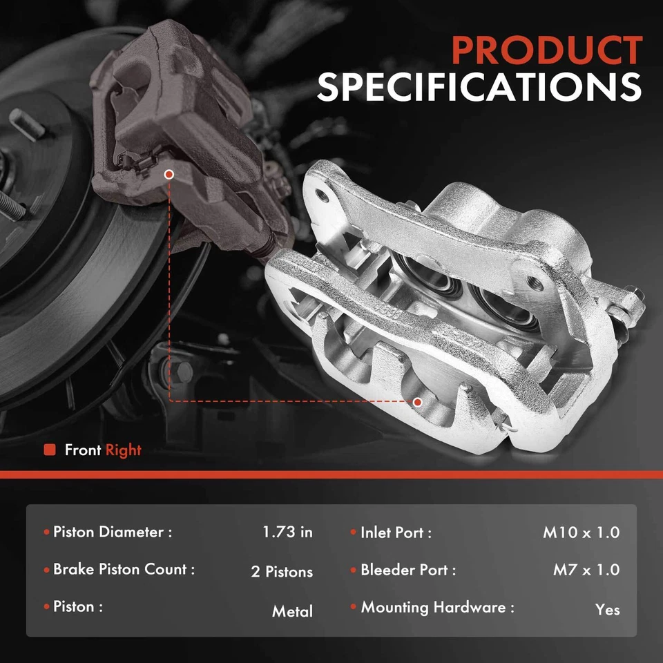 Pinza de freno delantera derecha con soporte para Toyota Highlander Lexus NX200t NX300 Foto 2 de 4