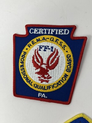 Pennsylvania State R.E.M.A OFSS professional qualification Board  PA Patch
