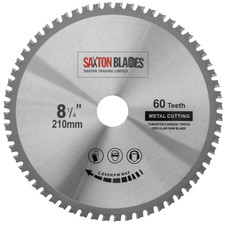 Saxton 210mm TCT Circular Steel Aluminium Copper Metal Saw Blade (fit 216mm)