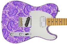 Guitar Skin Axe Wrap Re-skin Vinyl Decal DIY Dark Purple Paisley Special GS 203