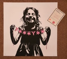 GOIN 'F*** Y** ' Signed Numbered #/80 art print screenprint 70x70 CM with COA