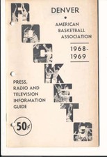 1968 Denver Rockets ABA Media Guide bkaba 