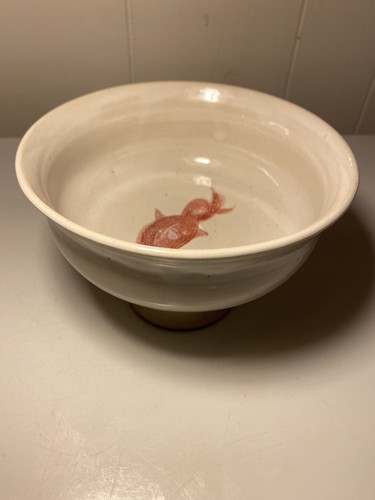 Stanwood House Studio Pottery Stem Bowl Signed Yonnah Ben Levy - Picture 9 of 12
