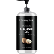 Essentially KateS Fractionated Coconut Oil 16.9 Fl Oz 500ML - Body Oil Massag.