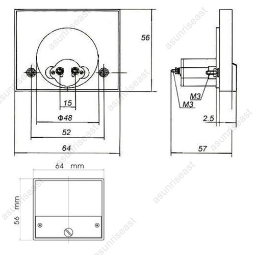 1 × DC 150V Panel Analógico Voltímetro Voltímetro Calibre 85C1 Blanco 0-150V CC - Imagen 10 de 11