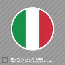 Round Italian Flag Sticker Decal Vinyl Italy circle