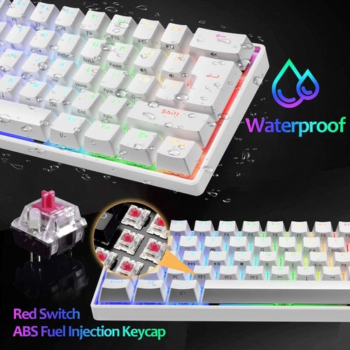 60% Wired Mechanical Gaming Keyboard 61 Keys Keypads RGB Type-C For ChristmasDay - Picture 14 of 20