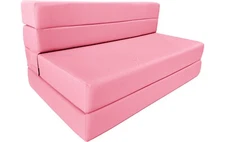 Lounger Folding Foam Mattress, Portable Sleepover Sofa Bed 6 x 48 x 80 Pink