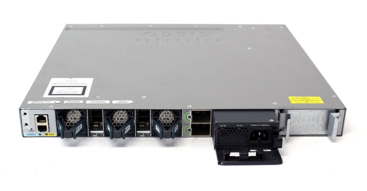 Cisco WS-C3850-48F-L 3850 Switch 48-Port 1GE RJ-45 PoE 1x 1100WAC 