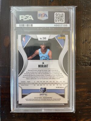 2019-20 JA MORANT PANINI SILVER PRIZM #249 ROOKIE CARD RC GEM MINT