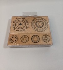 New Sealed Stamp Set Limited Edition Rubber Woodblock Stamps Hampton Arts Set 6