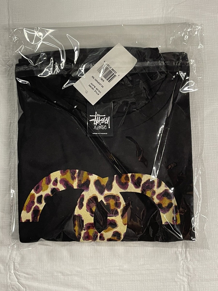 NWT Stussy Short Sleeve Leopard T-Shirt Size XL Black Style NWT Stussy Short Sleeve Leopard T-Shirt Size XL Black Style