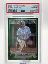 BOBBY WITT JR 2022 TOPPS UPDATE GREEN FOIL ROOKIE 415/499 #US100 PSA 10 JC