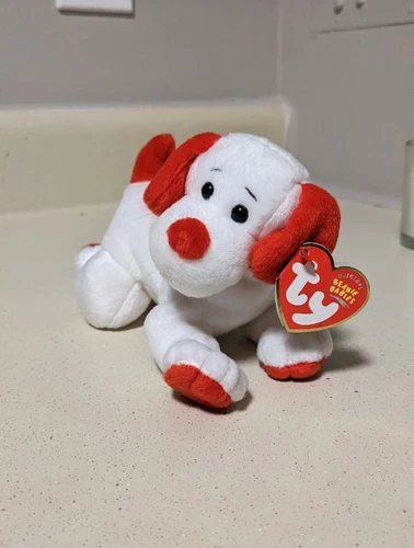 TY Beanie Babies - HONEY-BUN the Dog Plush Valentine's Day Vintage 2004  NWT