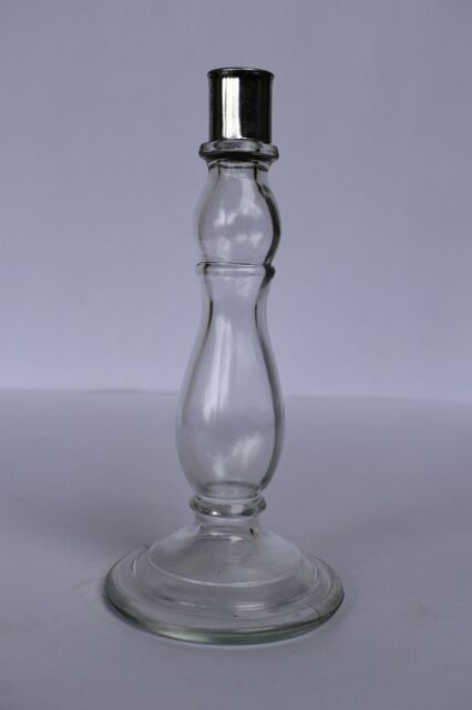 Vintage Avon Flasche Leere Kerzenständer Form Klar Glas Dekanter Sammlerstück