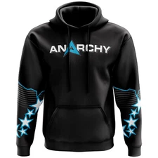 Anarchy Fleece Hoodie - Black Stars
