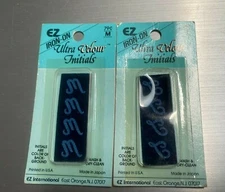 Vtg Letter Embroidery Patches of T and M Mini EZ Iron On Patches