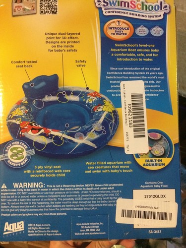 Swim School- Confidence Building System Aquarium Baby Float - Picture 2 of 2