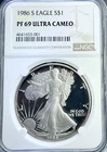 1986 S American Silver Eagle NGC PF69 Ultra Cameo Reduced Price Silver Savings
