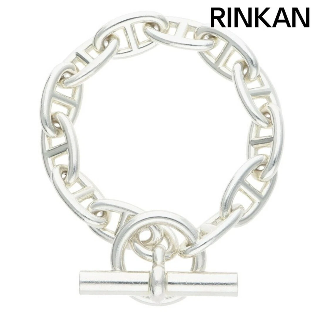 HERMÈS Hermes Chaine d'Ancre GM Sheine Caviglia Argento Bracciale Uomo 12LINK Usatoecf