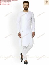 Mens Kurta Cotton Clothing Kurta Homewear Shirts Top Shirt Solid Kurta Indian
