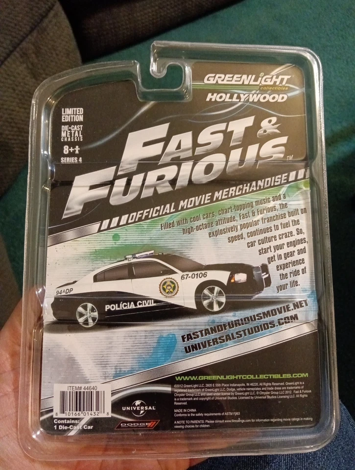 Greenlight Limited Edition Fast & Furious 2011 Rio Police Charger 1:64 Diecast - Image 2 of 4