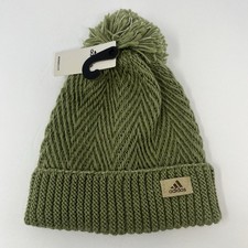 Adidas Originals Women  s Cuffed Fold Beanie Winter Hat Cap Toboggan Knit Green