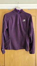 Karrimor KS-200 Women?s Purple Quarter Zip Fleece Jacket - Size 8 - Outdoor Top
