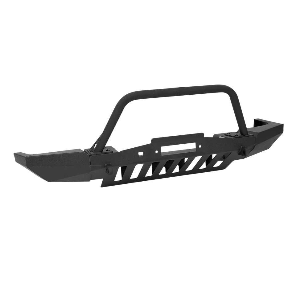 NEW Black Front Bumper Winch Bull bar Assembly For Jeep Grand Cherokee ZJ 93-98 Foto 2 de 4