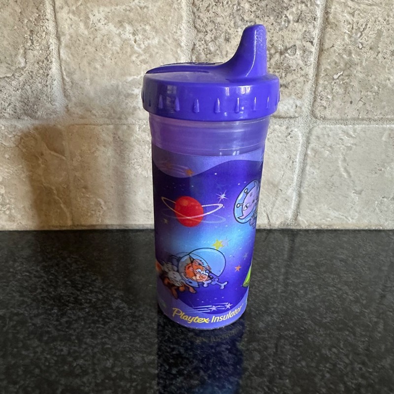Playtex Insulator Xtreme Graphics Alien Outer Space Purple Lenticular Sippy Cup