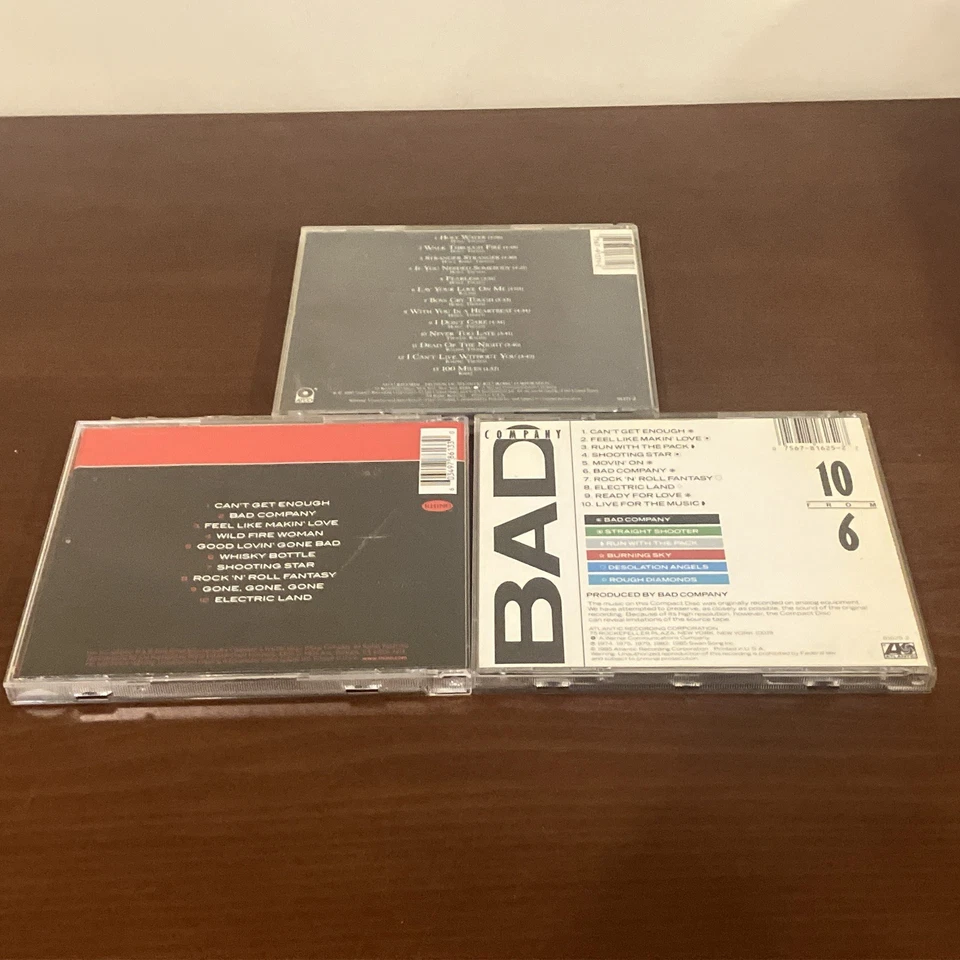 Lot Of 3 Bad Company Cds: 10 From 6, Holy Water, Introduction To Foto 2 de 4