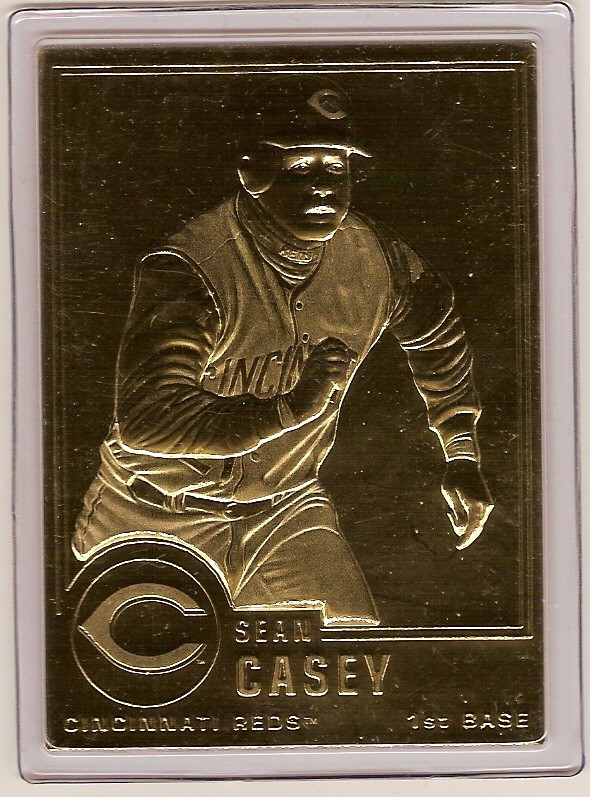 SEAN CASEY 22kt Gold Danbury Mint Baseball Card